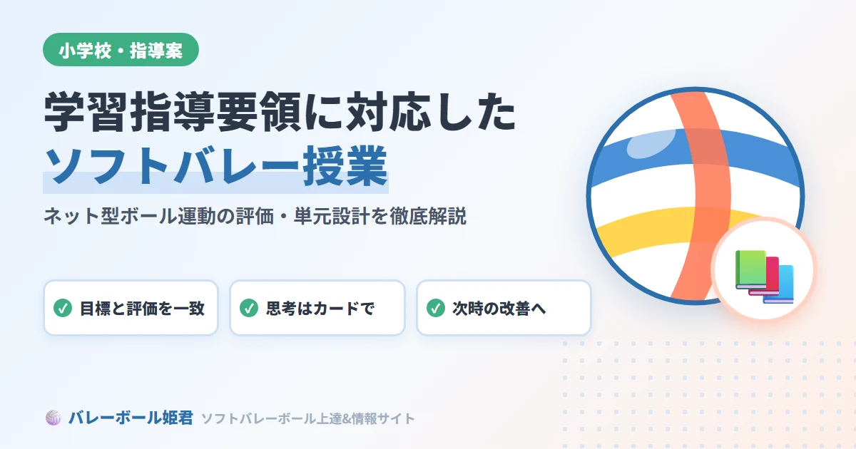 学習指導要領対応で作るソフトバレーボール授業｜ネット型ボール運動の評価・単元設計を徹底解説